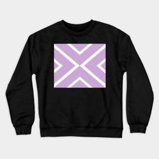 Abstract geometric pattern - purple and white. Crewneck Sweatshirt